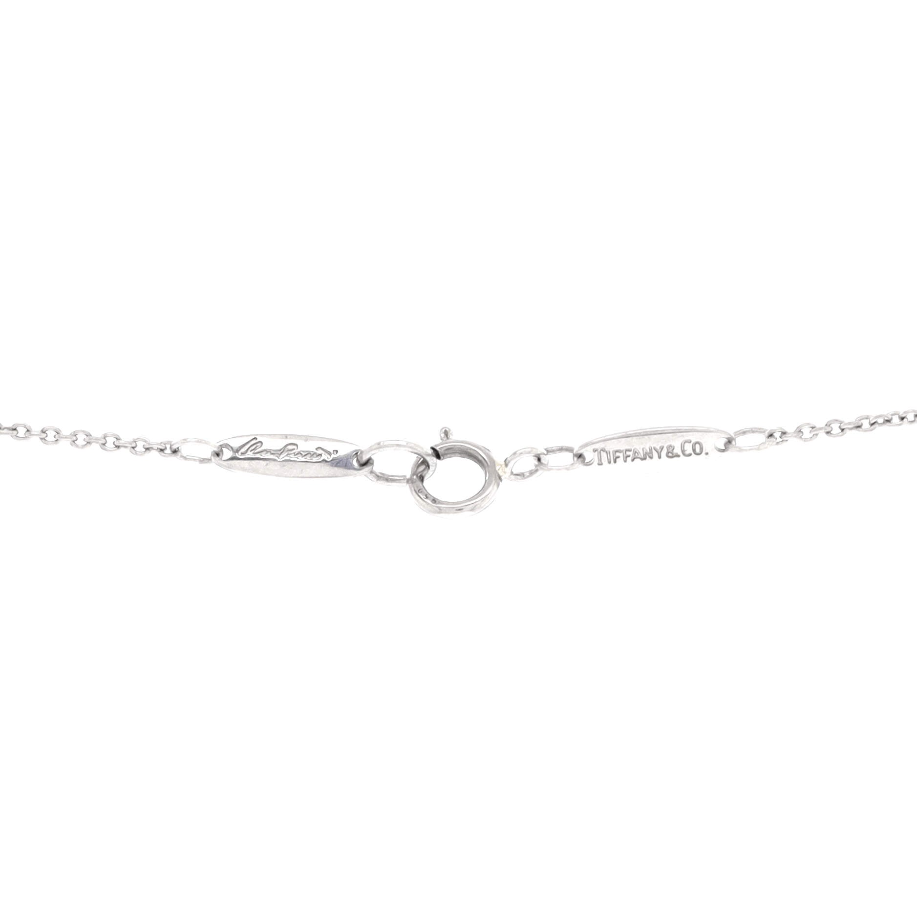 Elsa Peretti Open Heart Pendant Necklace Platinum 16mm