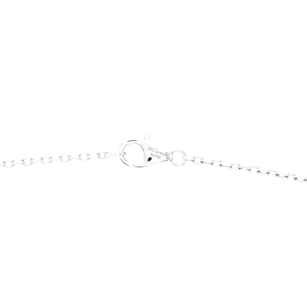 Love Interlocking Pave Necklace 18K White Gold and Diamonds