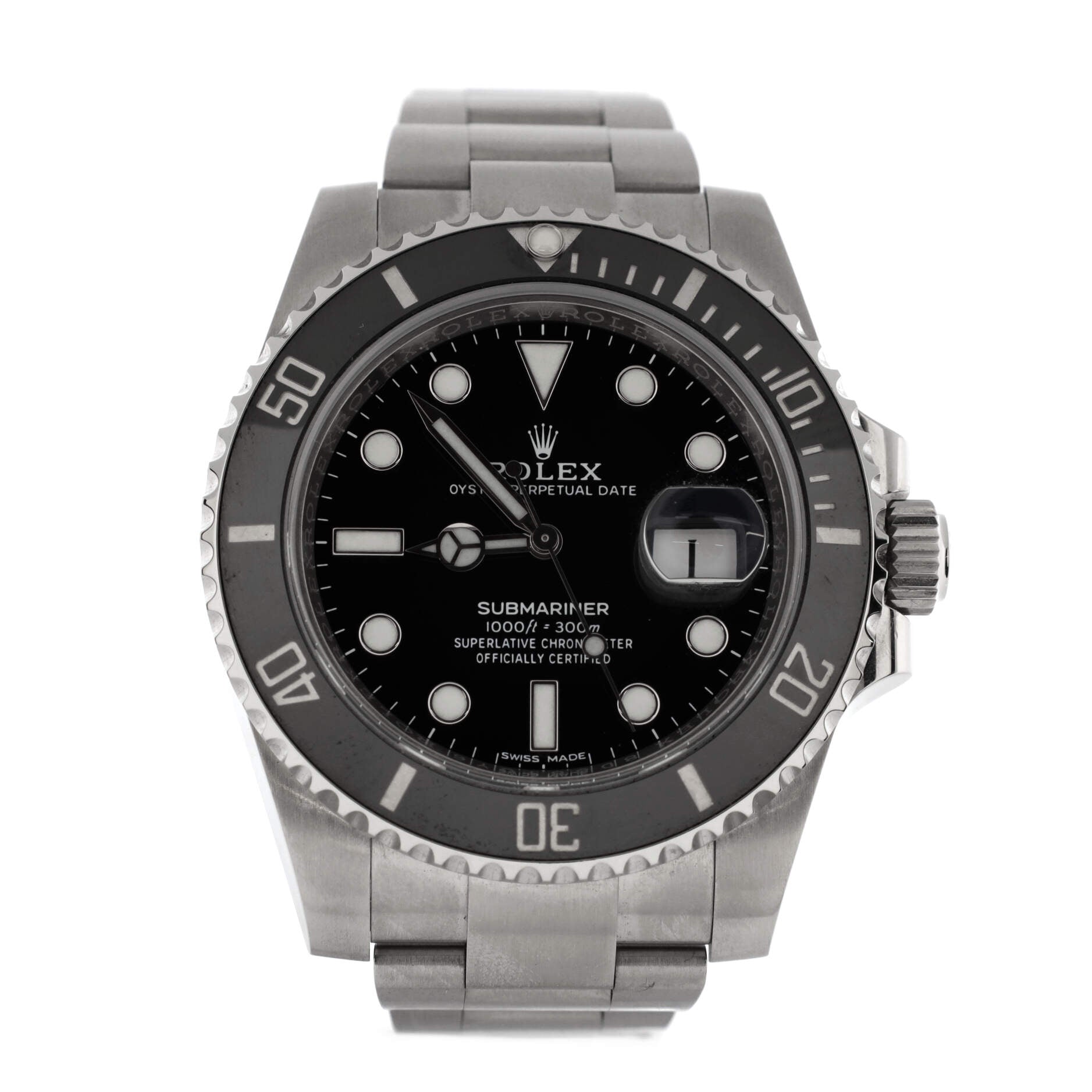 Oyster Perpetual Submariner Date Automatic Watch Stainless Steel and Cerachrom 40