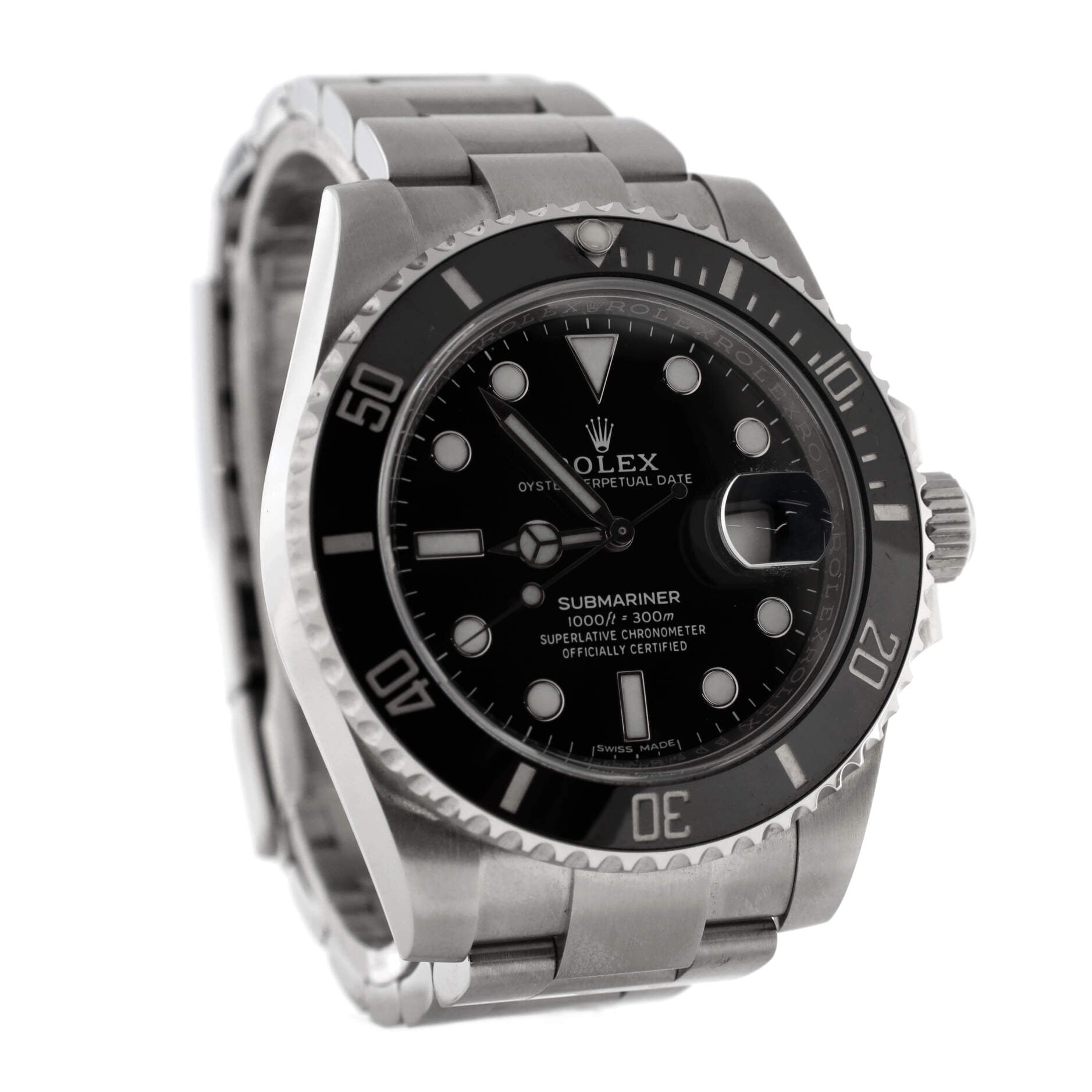 Oyster Perpetual Submariner Date Automatic Watch Stainless Steel and Cerachrom 40