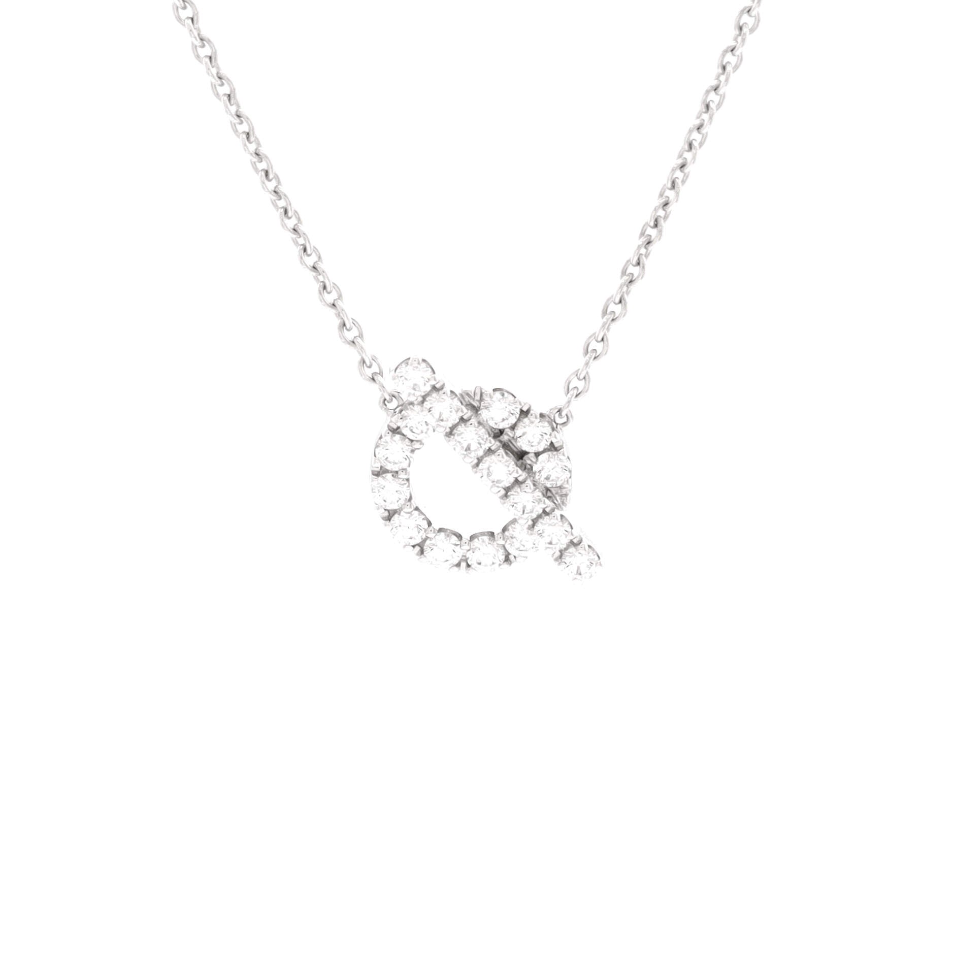Finesse Pendant Necklace 18K White Gold and Diamonds