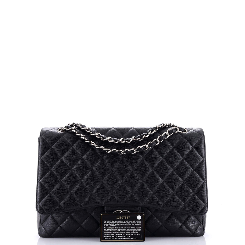Vintage Classic Single Flap Bag Quilted Caviar Maxi