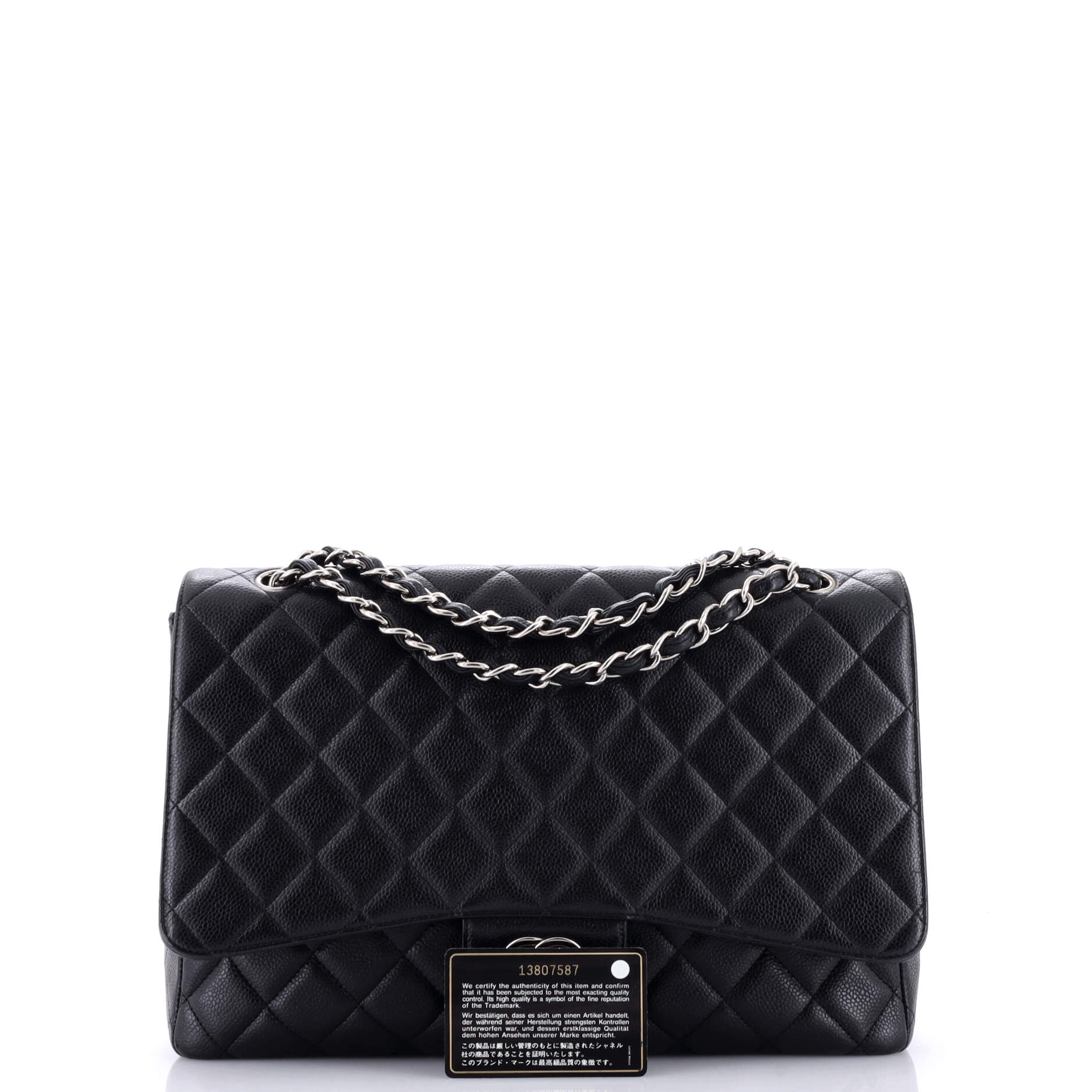 Vintage Classic Single Flap Bag Quilted Caviar Maxi