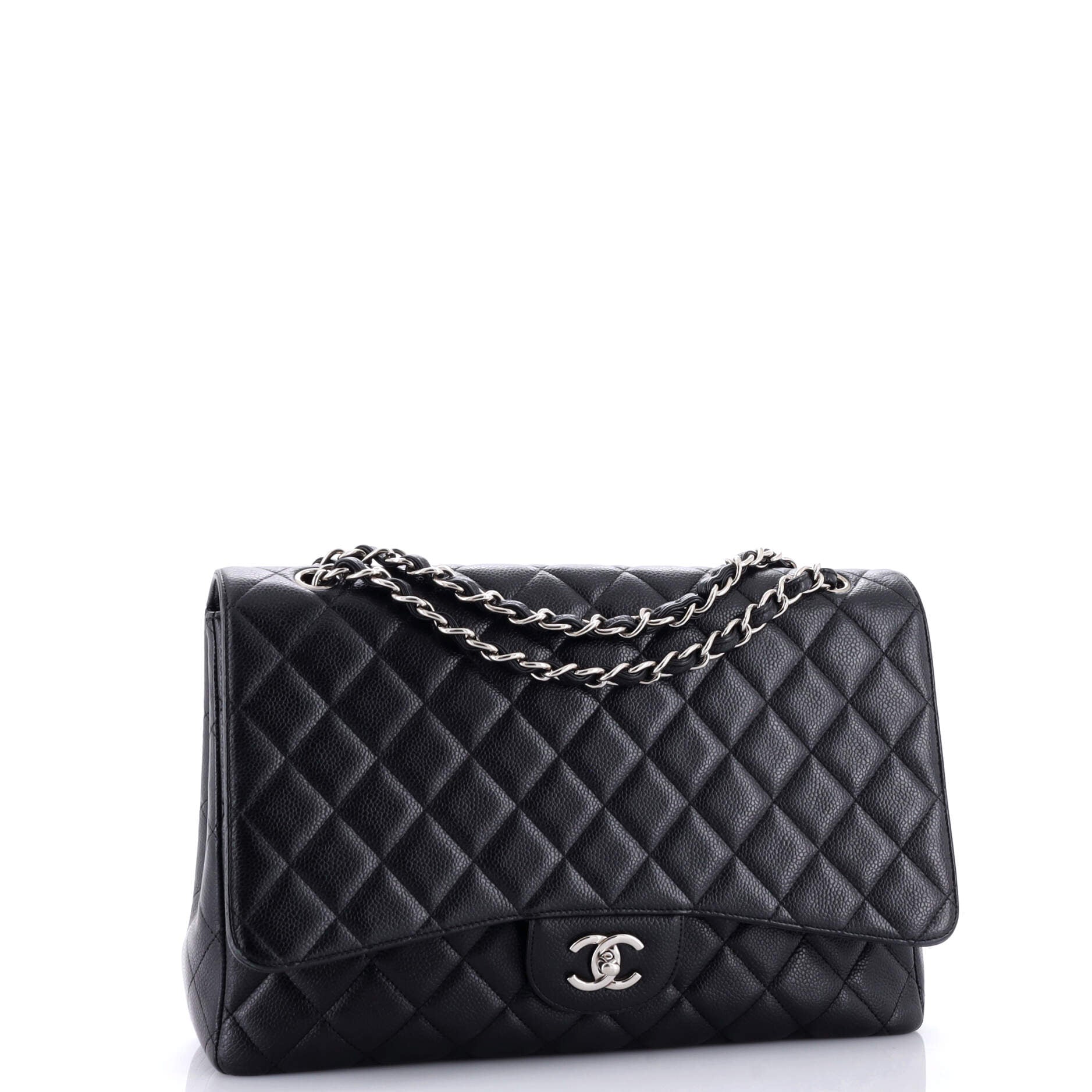 Vintage Classic Single Flap Bag Quilted Caviar Maxi