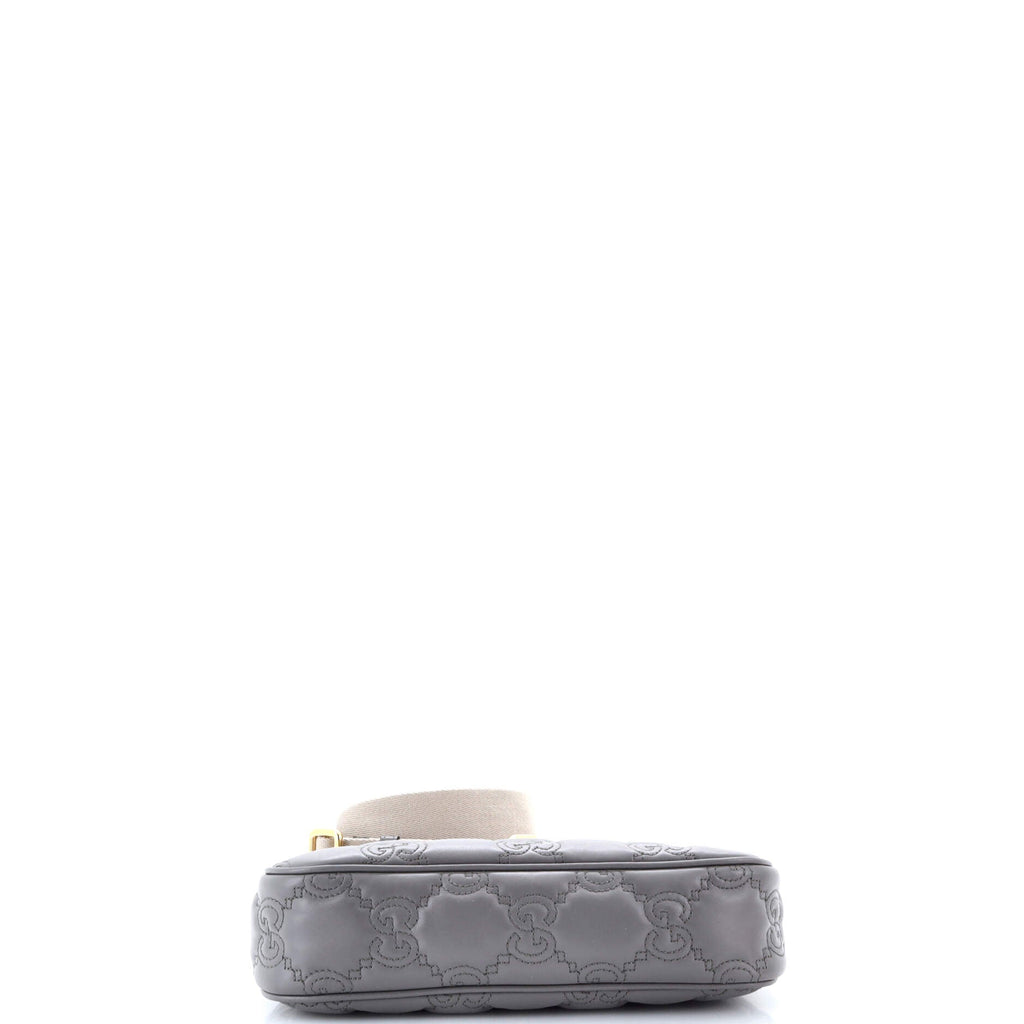 Zip Shoulder Bag GG Embossed Matelasse Leather Mini