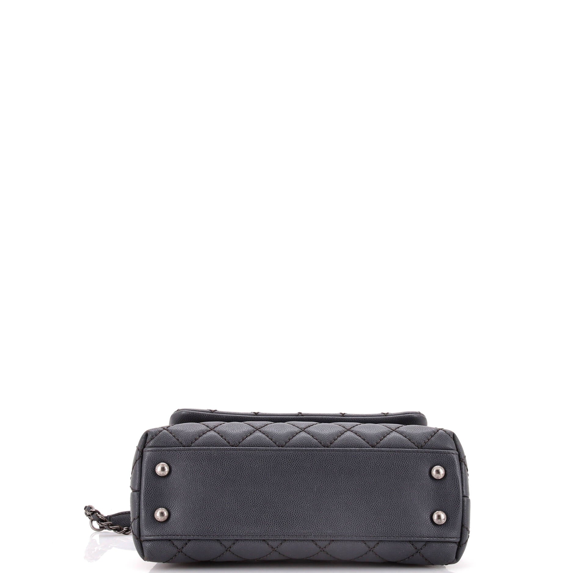 Coco Top Handle Bag Quilted Caviar Mini