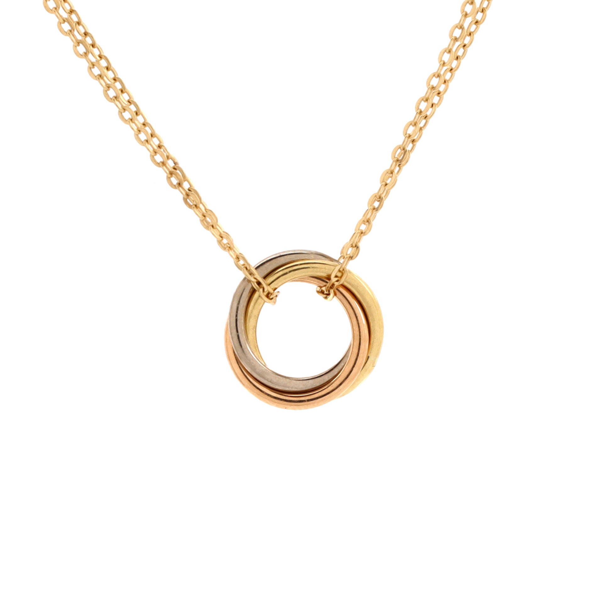 Trinity Choker Necklace 18K Tricolor Gold