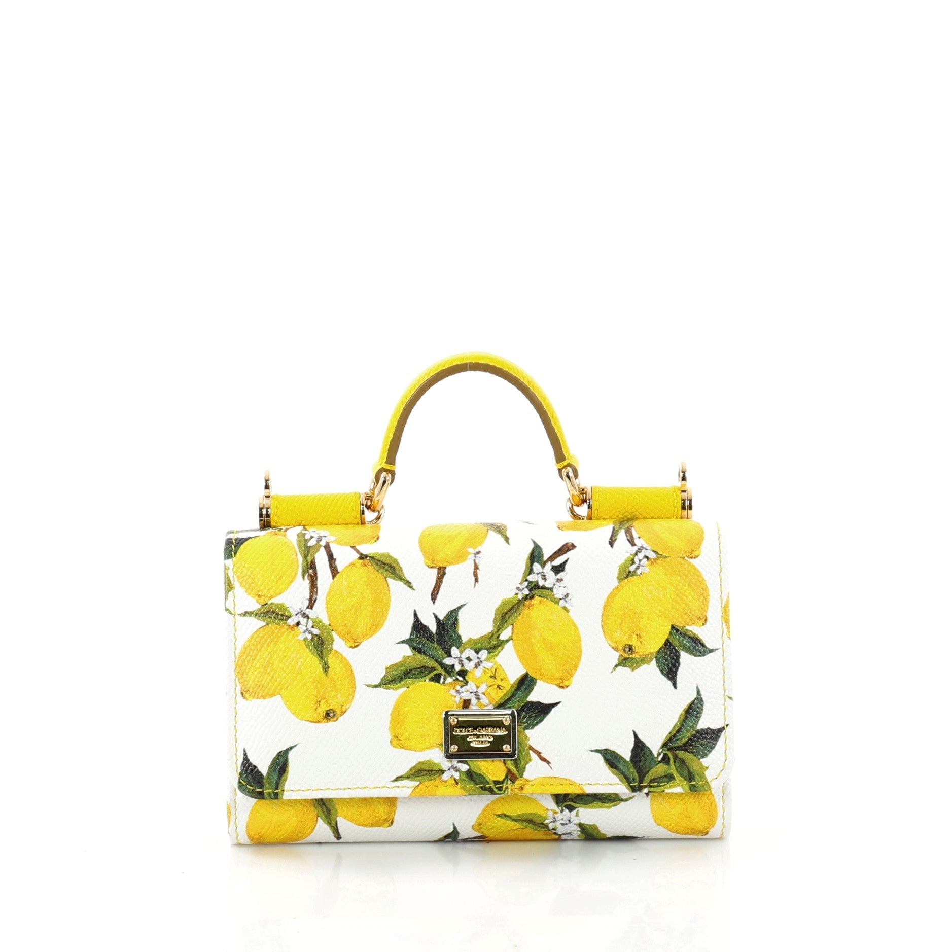 Sicily Wallet on Chain Printed Leather Mini