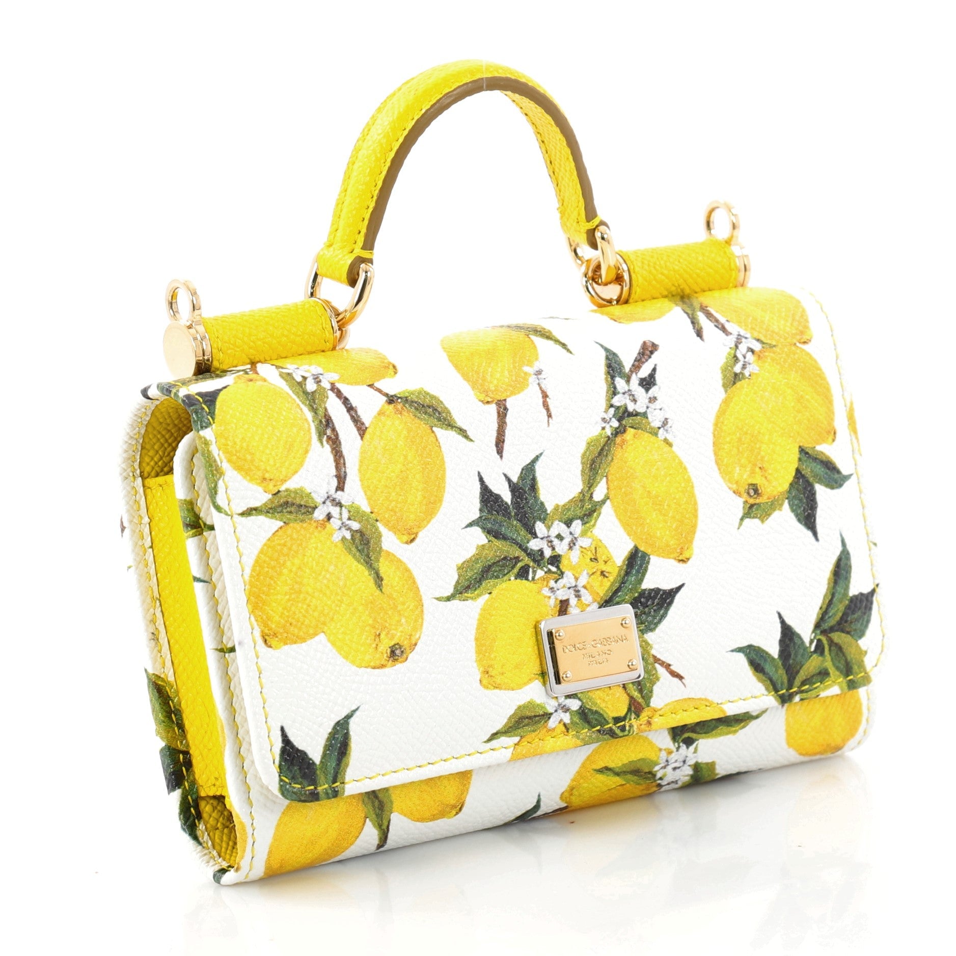 Sicily Wallet on Chain Printed Leather Mini