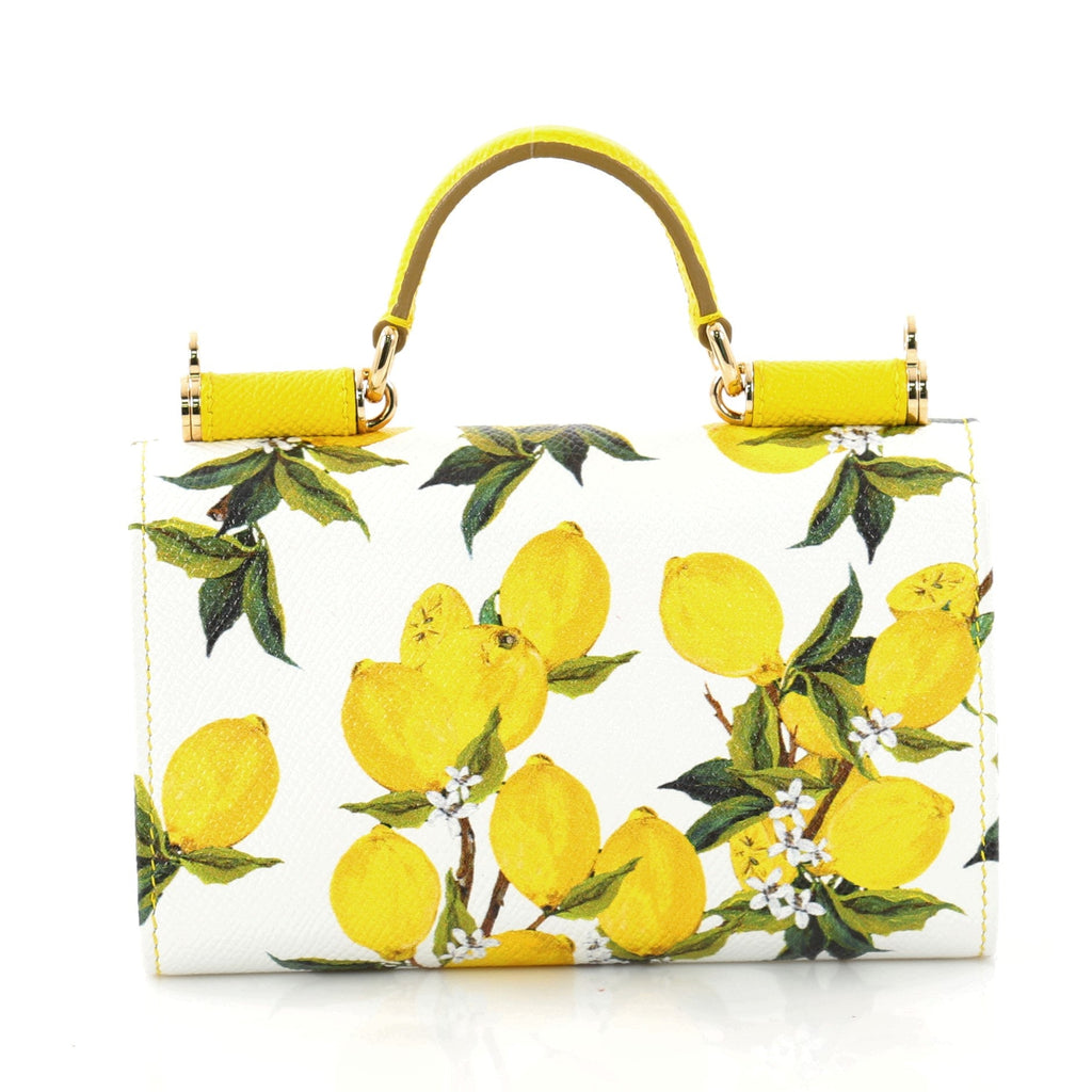 Sicily Wallet on Chain Printed Leather Mini