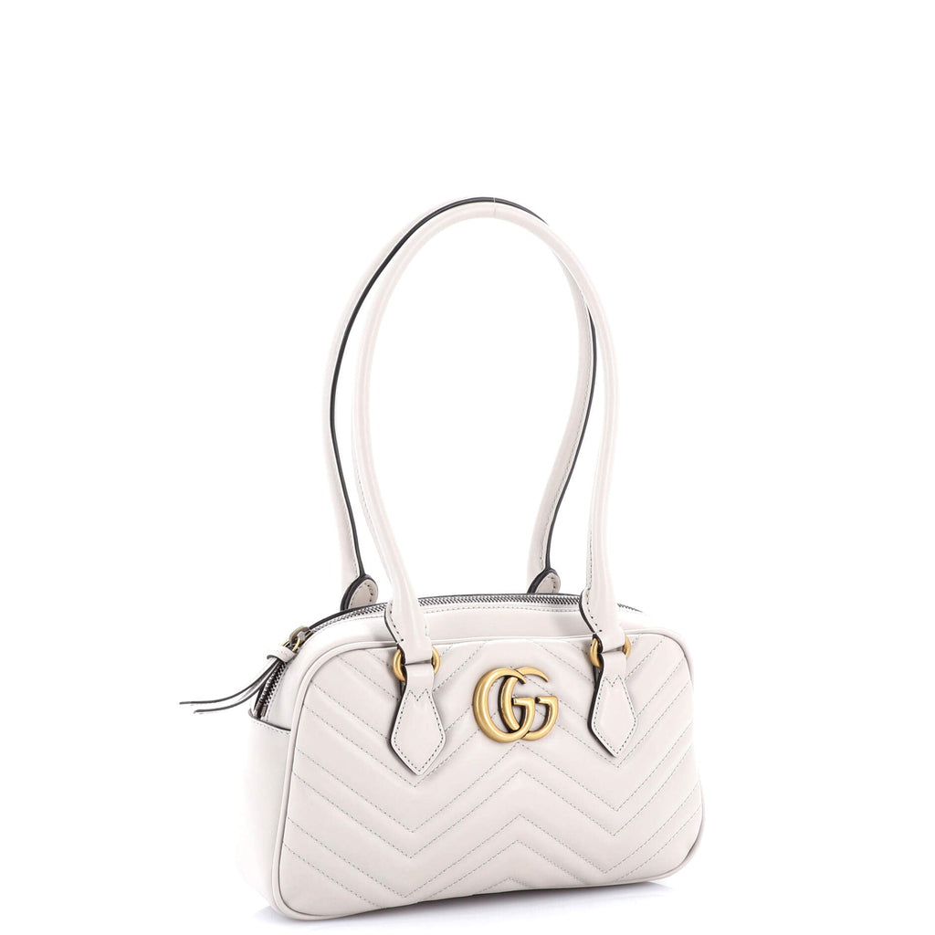 GG Marmont Top Handle Shoulder Bag Matelasse Leather Small