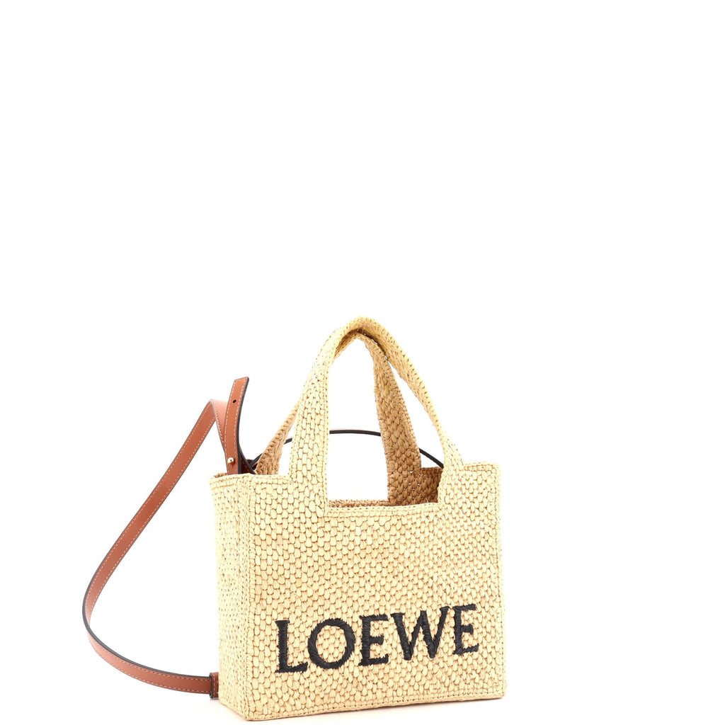 Paula's Ibiza Logo Convertible Tote Raffia Mini