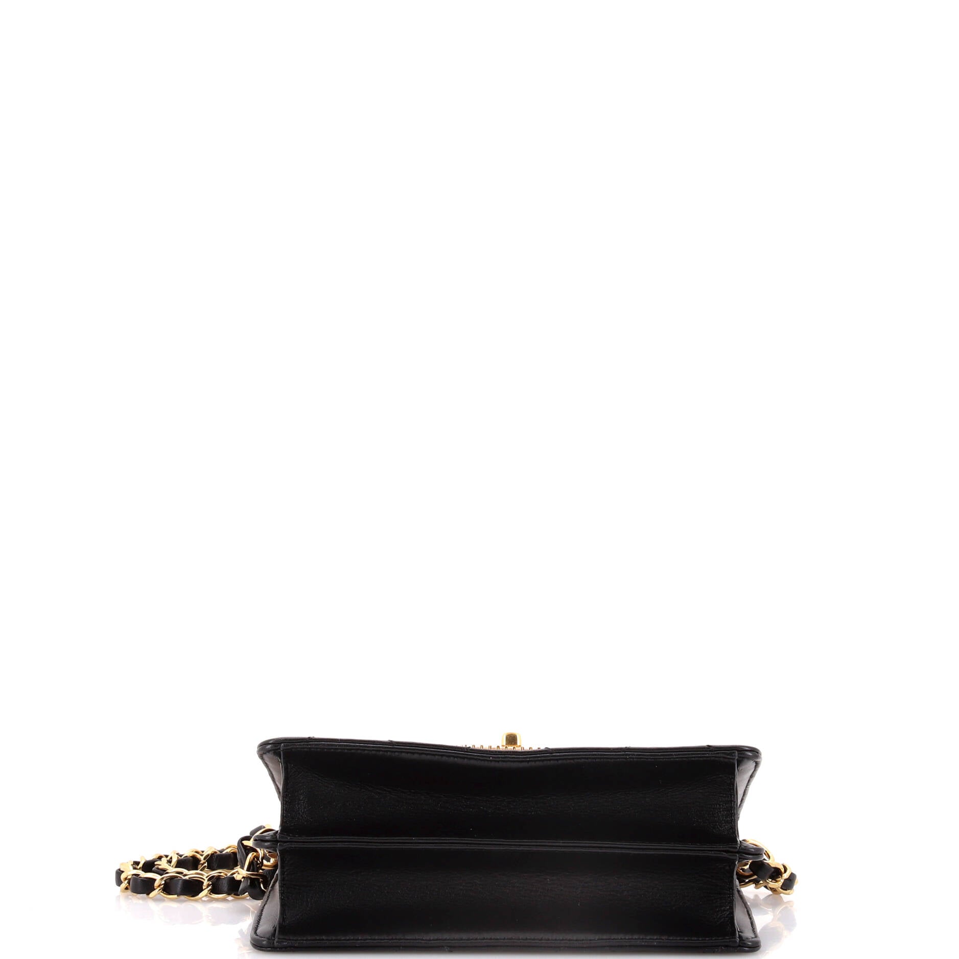 Crystal Geometric Frame CC Flap Bag Quilted Calfskin Mini