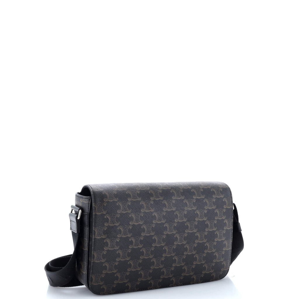 Flap Messenger Bag Triomphe Coated Canvas Medium