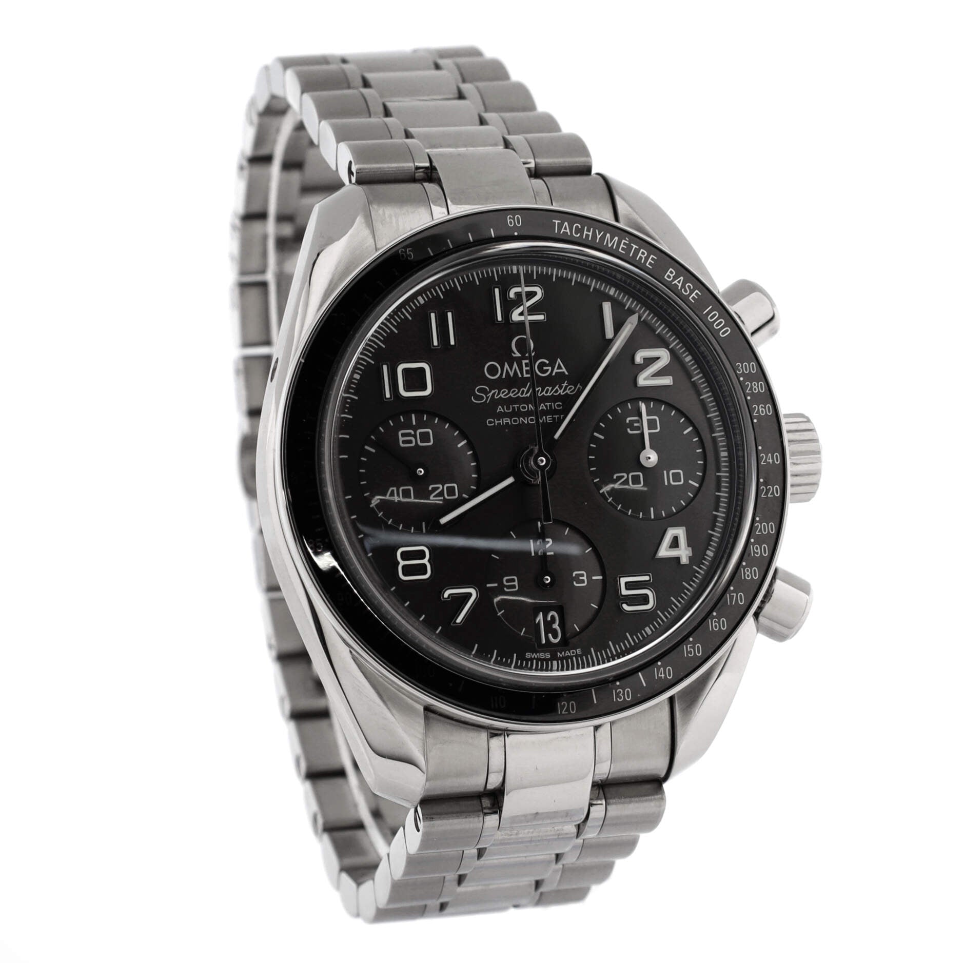 Speedmaster Chronograph Automatic Watch Stainless Steel with Ceramic 38