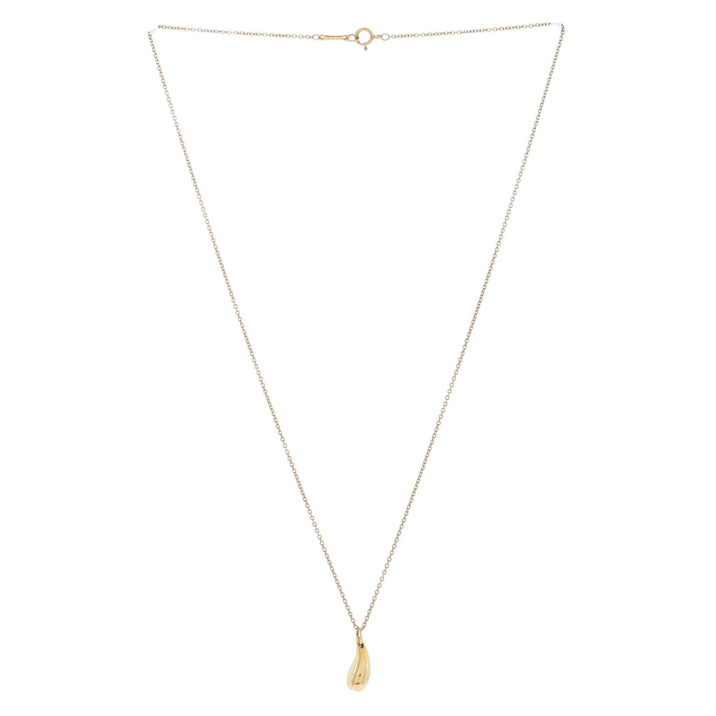 Elsa Peretti Teardrop Pendant Necklace 18K Yellow Gold 12mm