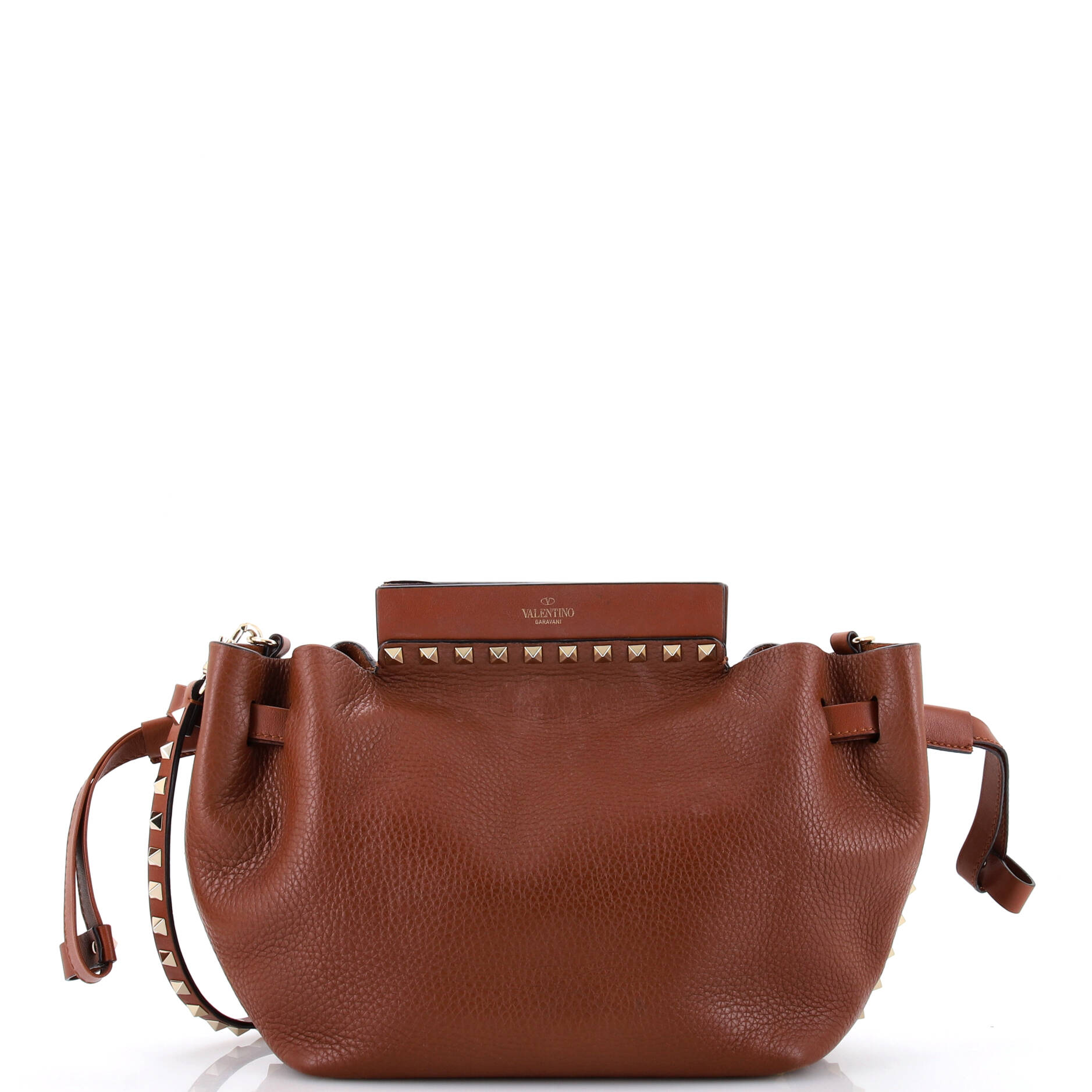 Rockstud Bucket Shoulder Bag Leather Small