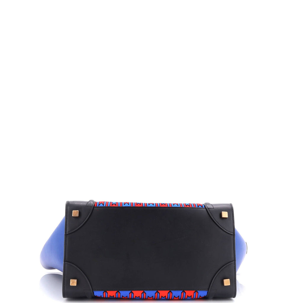 Luggage Bag Printed Textile and Leather Mini