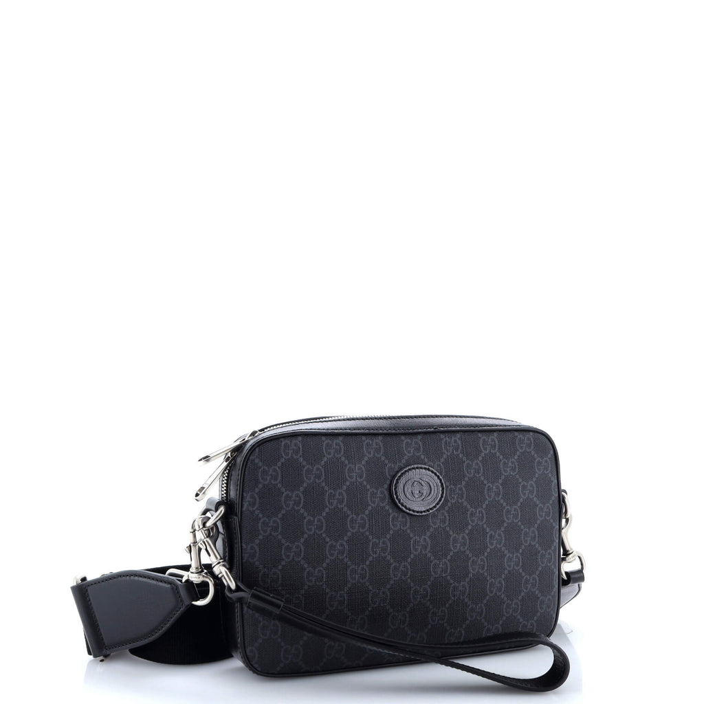 Interlocking G Patch Shoulder Bag GG Coated Canvas Small