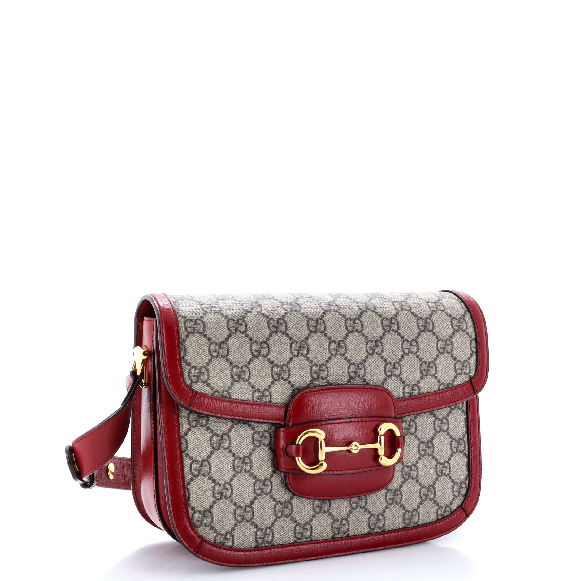 Horsebit 1955 Shoulder Bag GG Coated Canvas with Leather Small