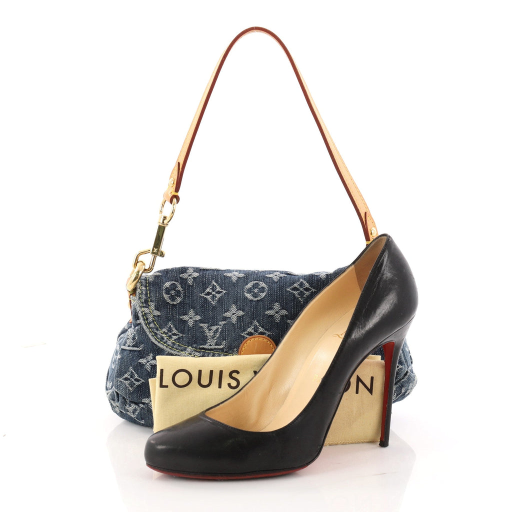 Pleaty Handbag Denim Mini