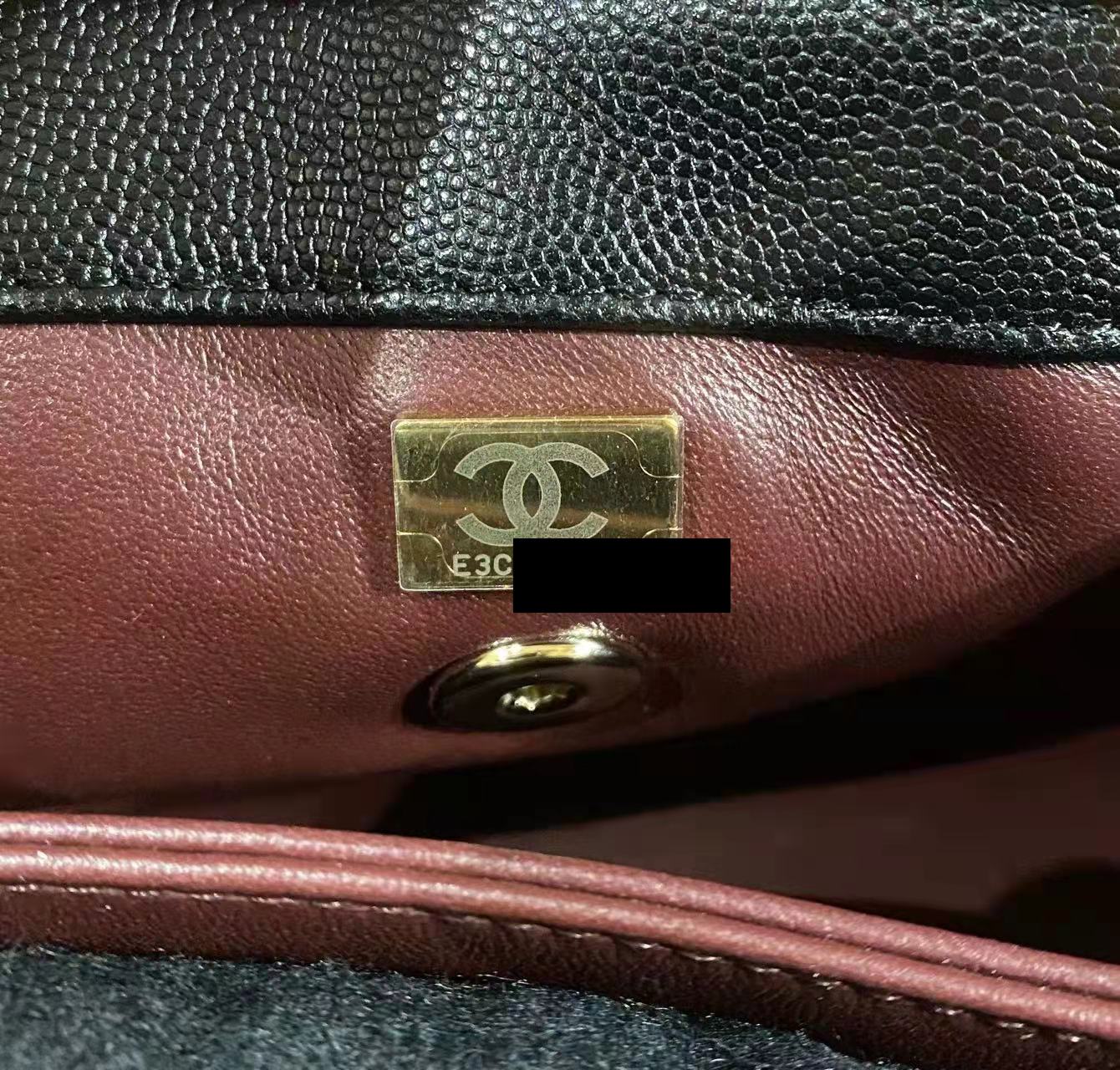 Chanel Small Coco Handle 24cm Caviar Black  ( Microchip)