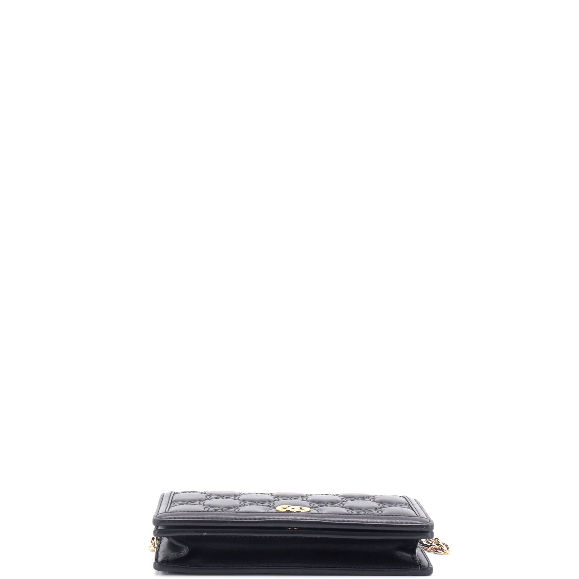 Petite GG Marmont Chain Wallet GG Matelasse Leather Mini