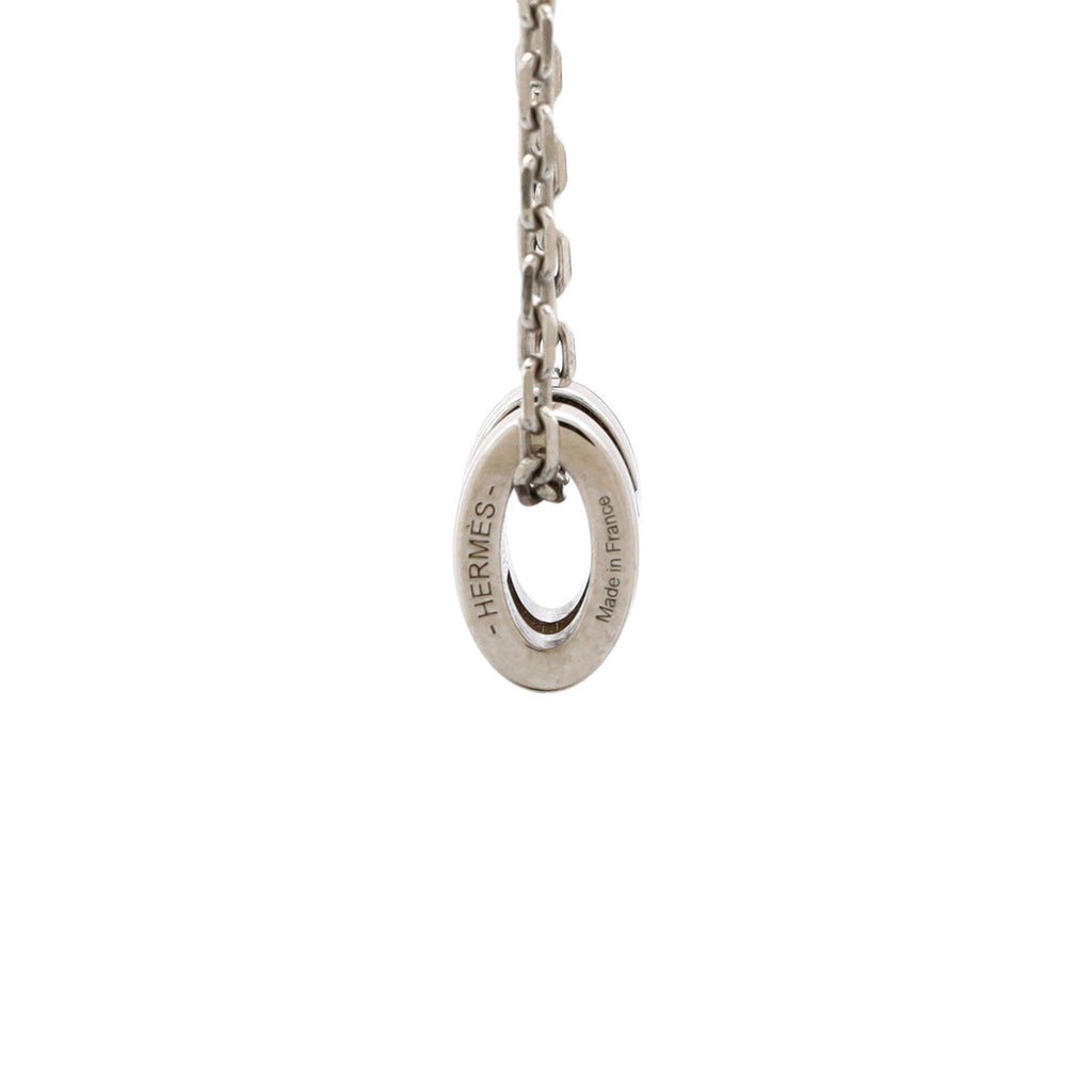 Pop H Pendant Chain Necklace Metal and Enamel Mini