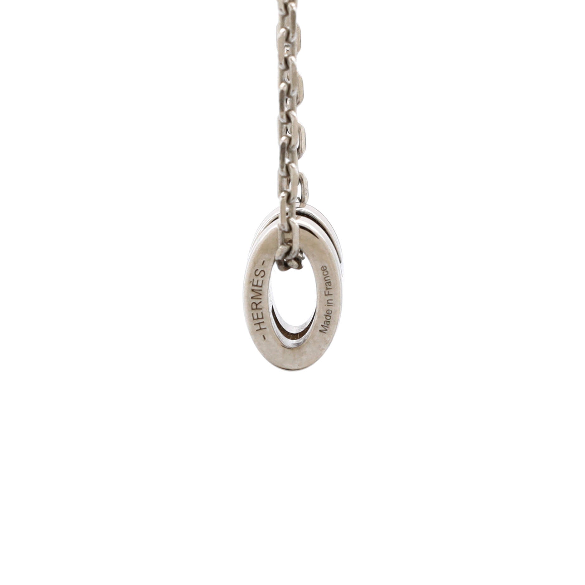 Pop H Pendant Chain Necklace Metal and Enamel Mini