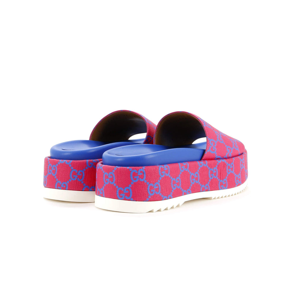 Women's Angelina Platform Slide Sandals GG Coated Canvas