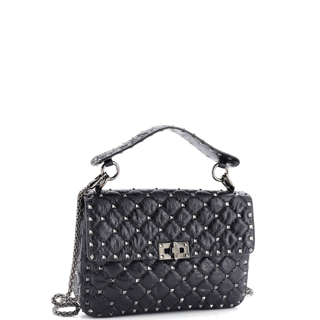 Rockstud Spike Flap Bag Quilted Leather Medium