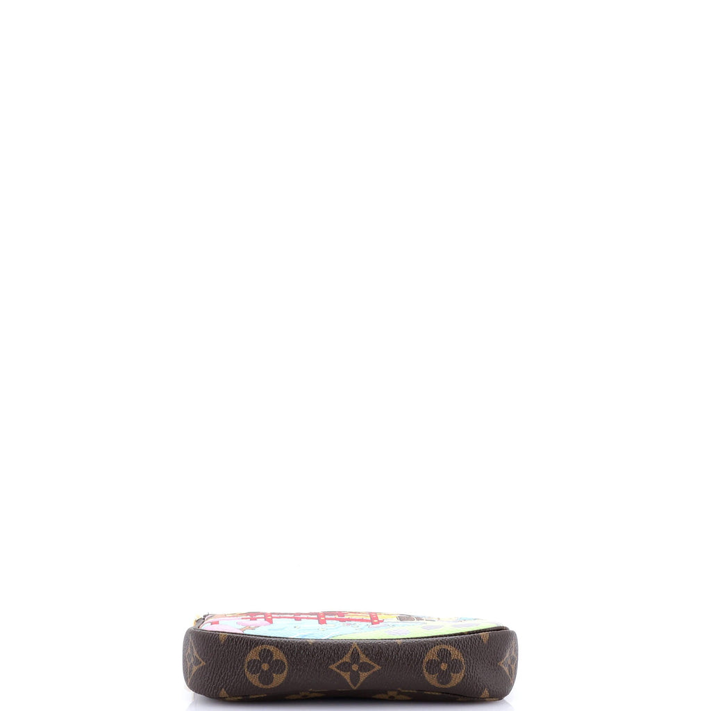 Pochette Accessoires Limited Edition Vivienne Xmas Monogram Canvas Mini