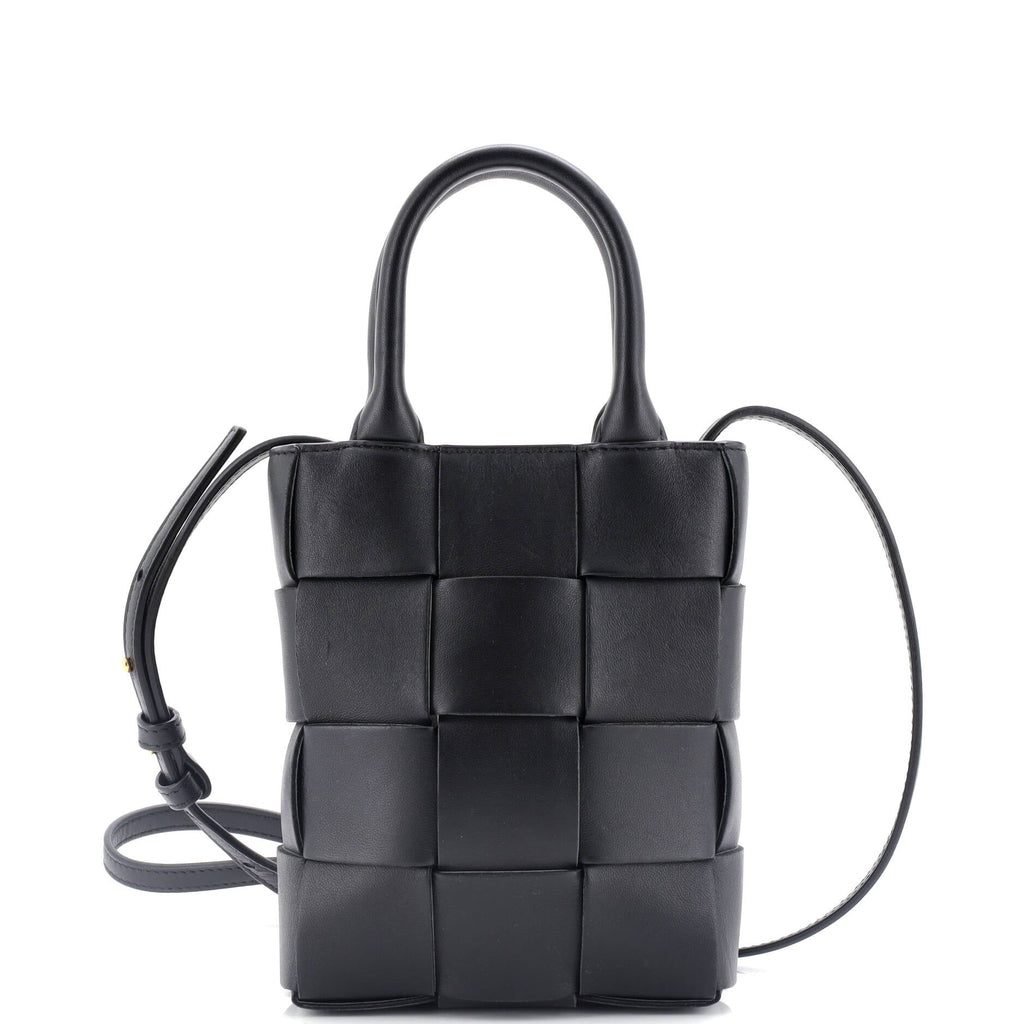 Cassette Convertible Tote Maxi Intrecciato Leather Mini