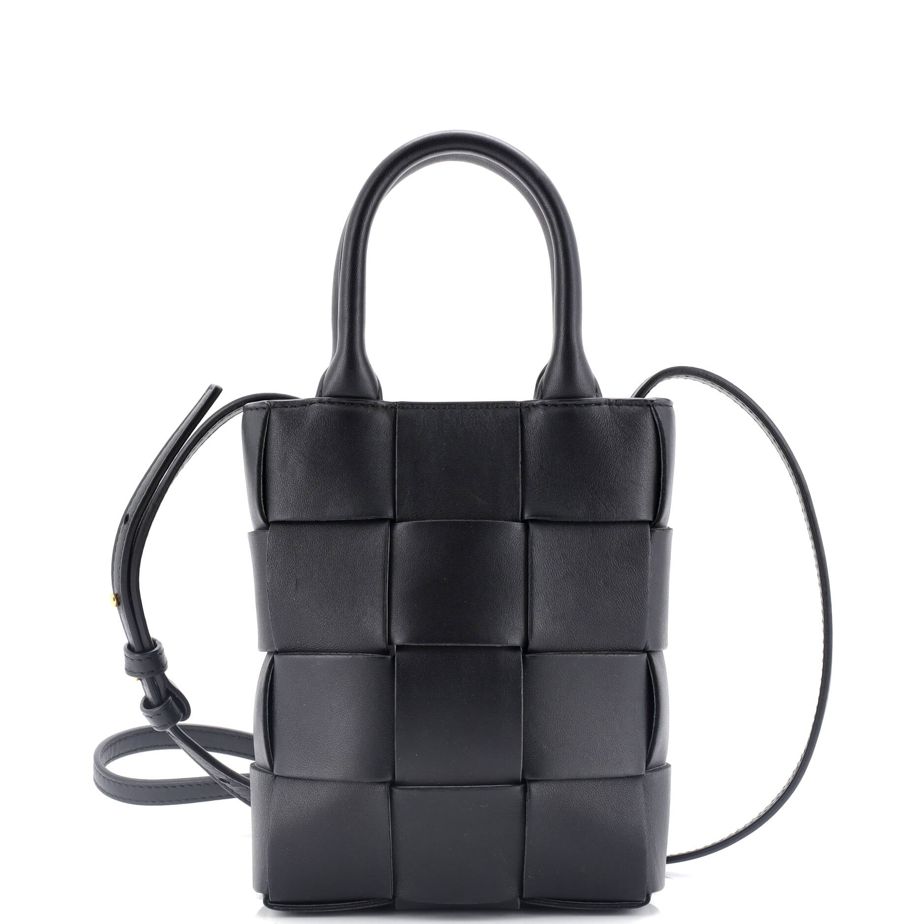 Cassette Convertible Tote Maxi Intrecciato Leather Mini