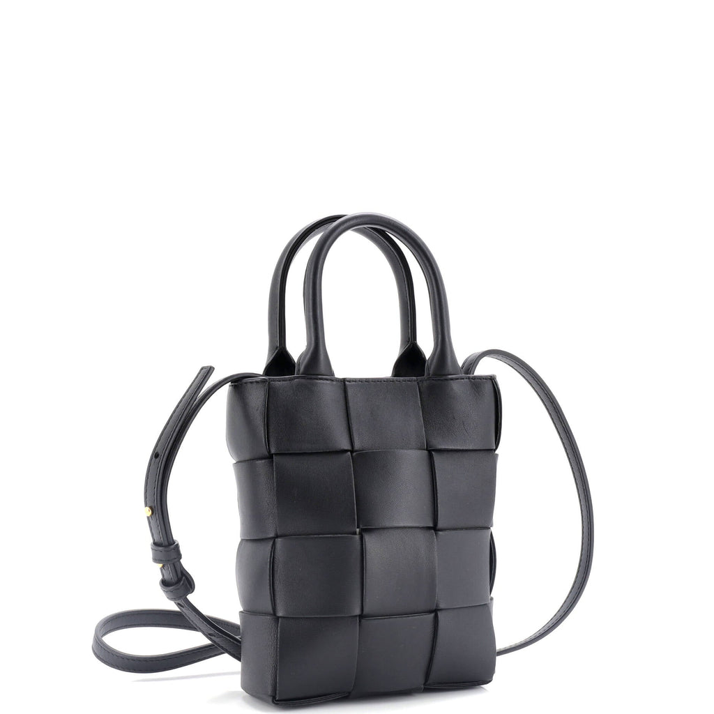 Cassette Convertible Tote Maxi Intrecciato Leather Mini