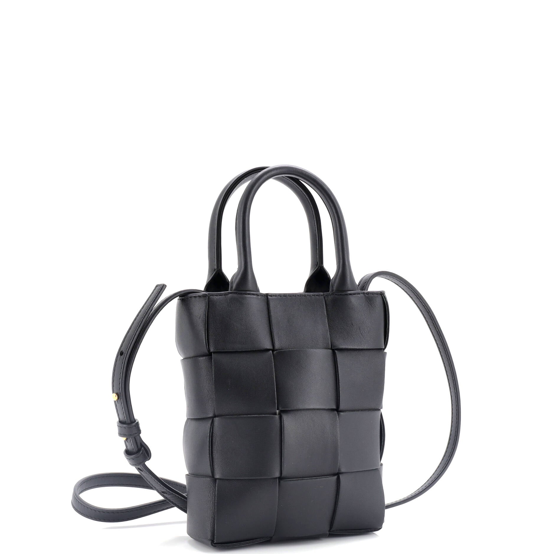 Cassette Convertible Tote Maxi Intrecciato Leather Mini