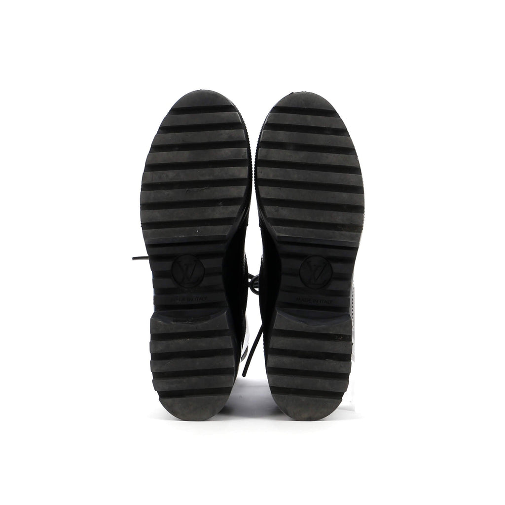 Women's Laureate Platform Desert Boots Limited Edition World Tour Suede with Monogram Canvas and Leather