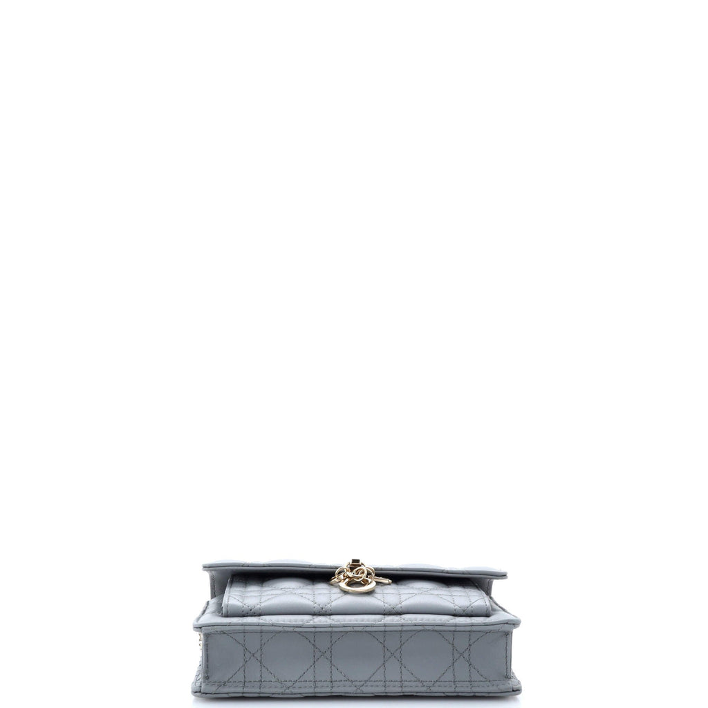 My Dior Top Handle Flap Bag Cannage Quilt Lambskin Mini