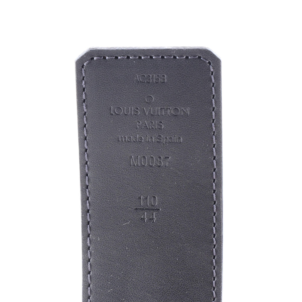 LV Initiales Reversible Belt Damier Cobalt and Leather Wide 110