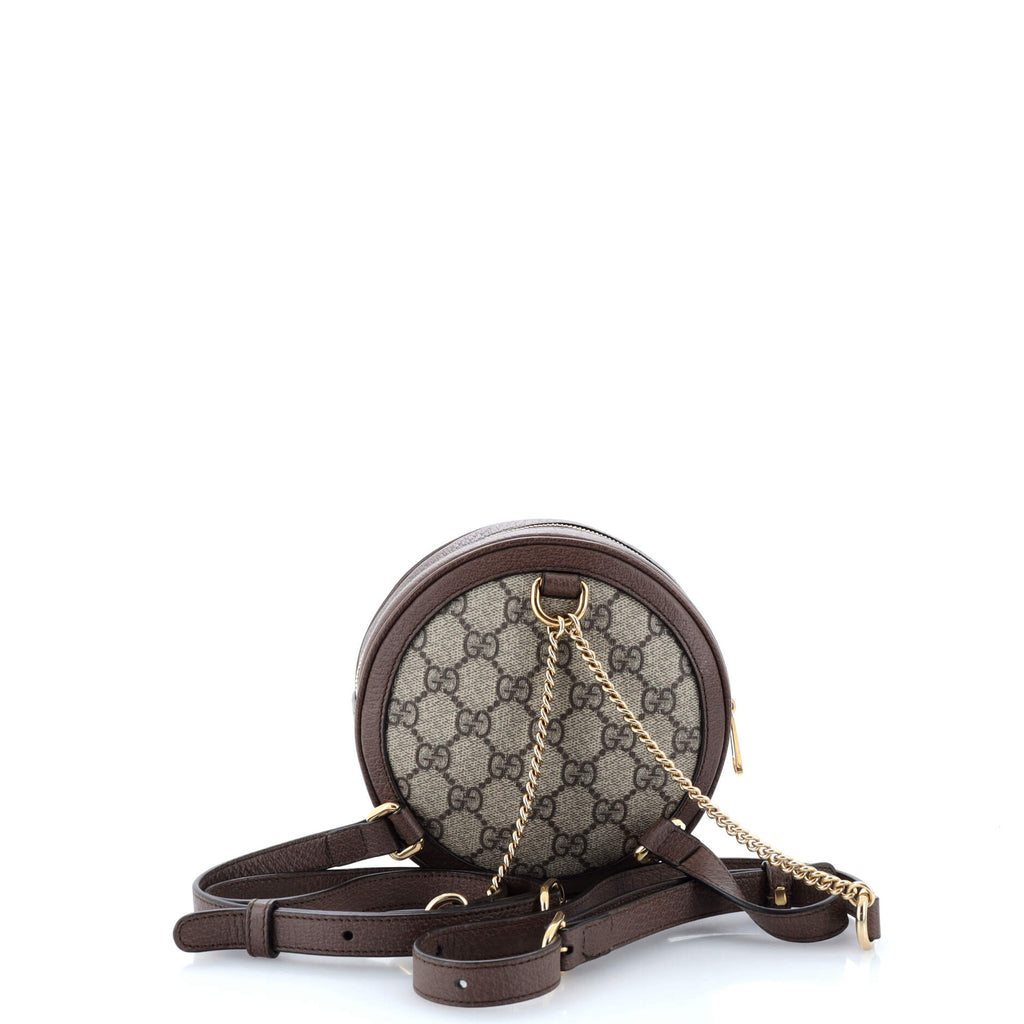 Ophidia Round Backpack GG Coated Canvas Mini