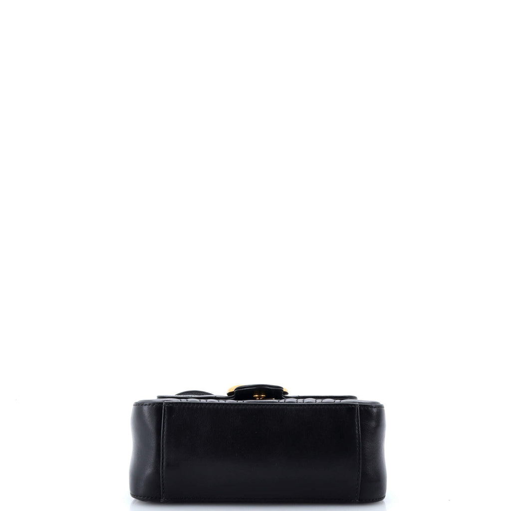 GG Marmont Top Handle Flap Bag Matelasse Leather Mini