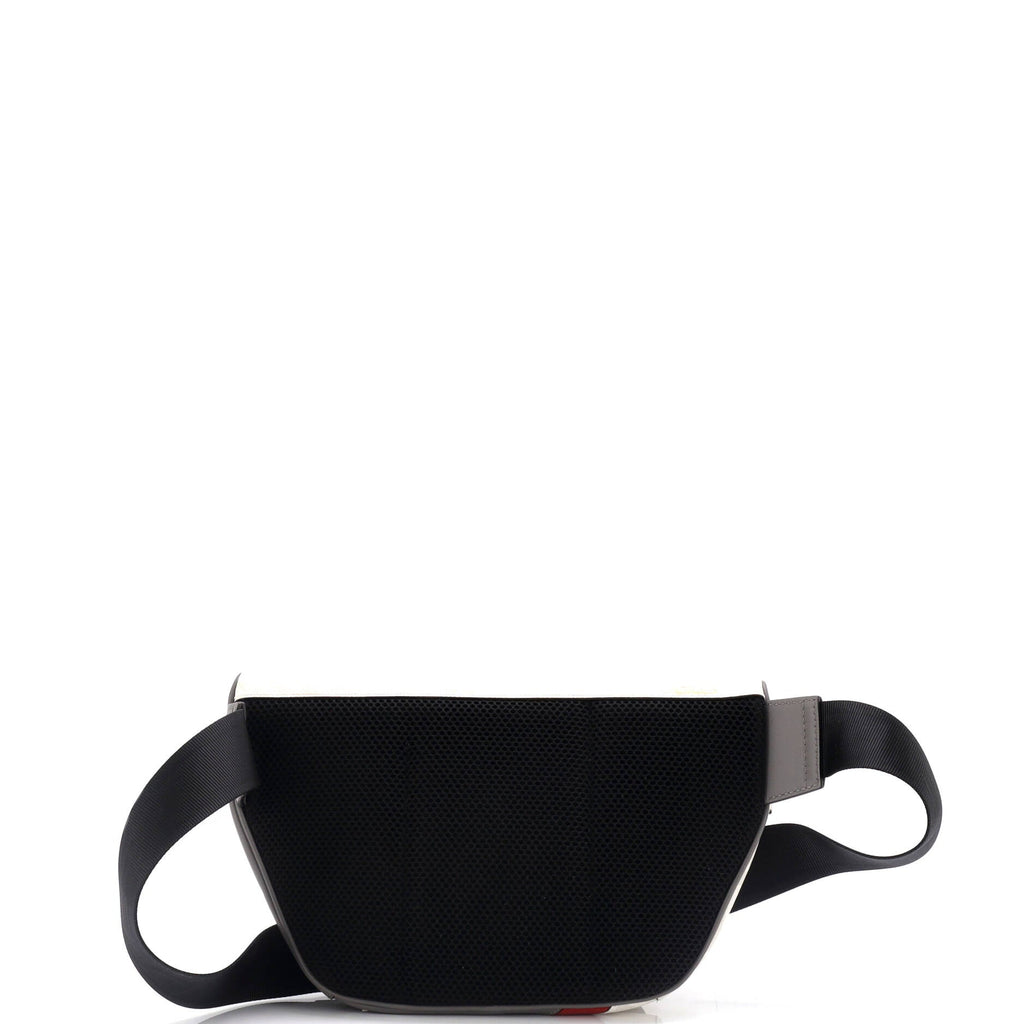 Zip Belt Bag Zucca Coated Canvas and Leather