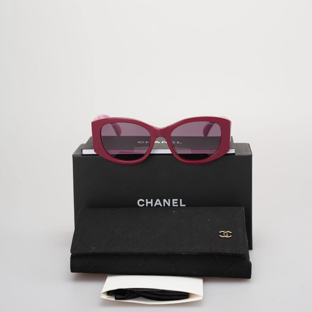 Chanel Oval Sunglasses CH5524 Red and Pink