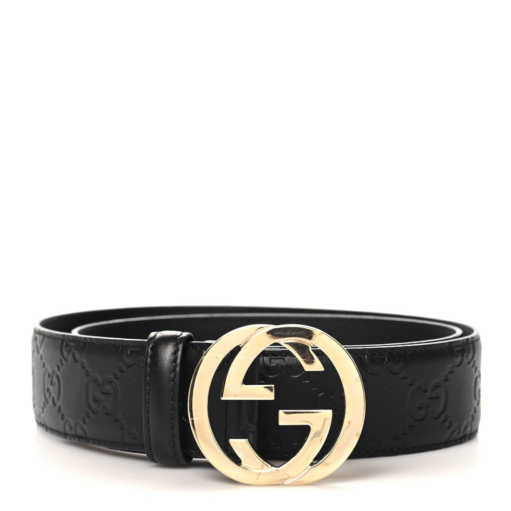 Guccissima Interlocking G 37mm Belt 75 30 Black