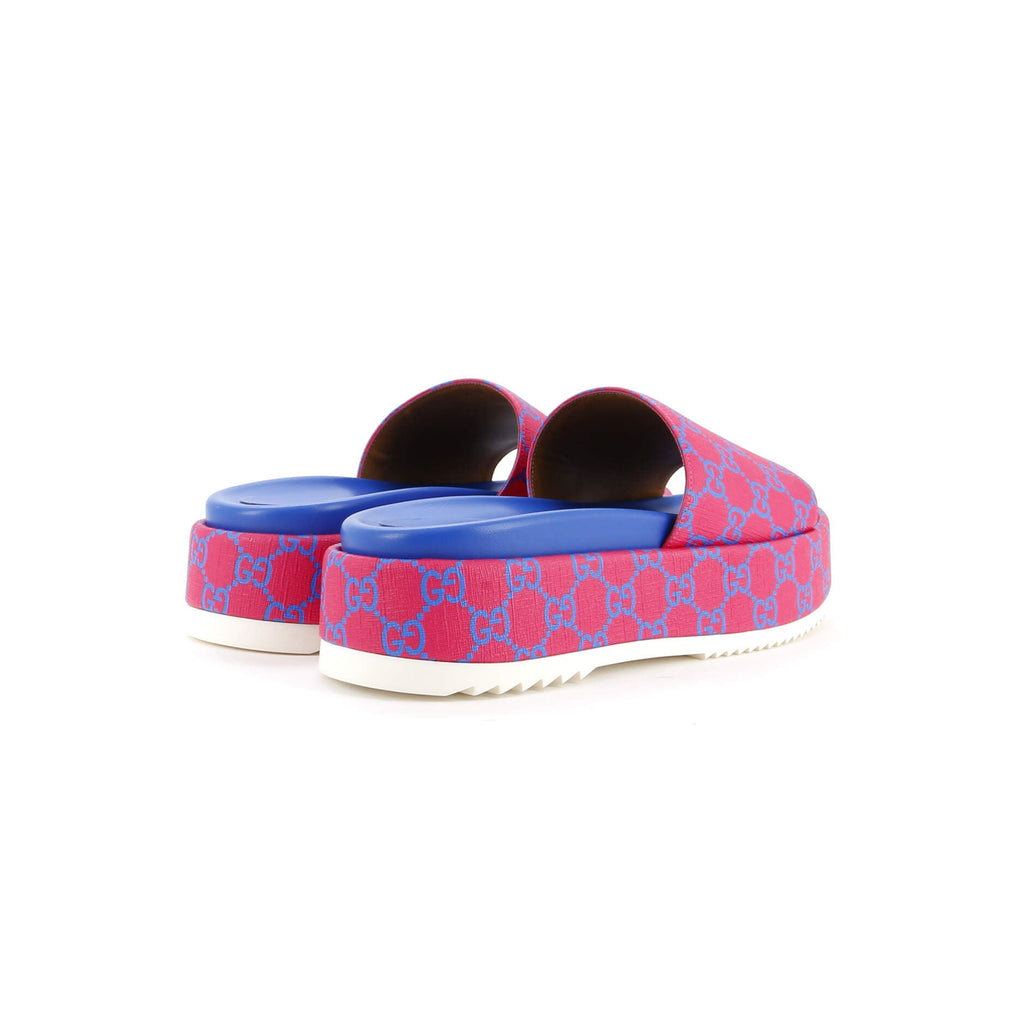Women's Angelina Platform Slide Sandals GG Coated Canvas