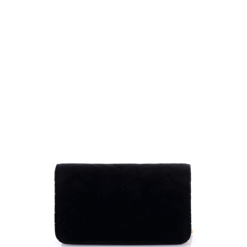 GG Marmont Chain Flap Bag Matelasse Velvet Mini