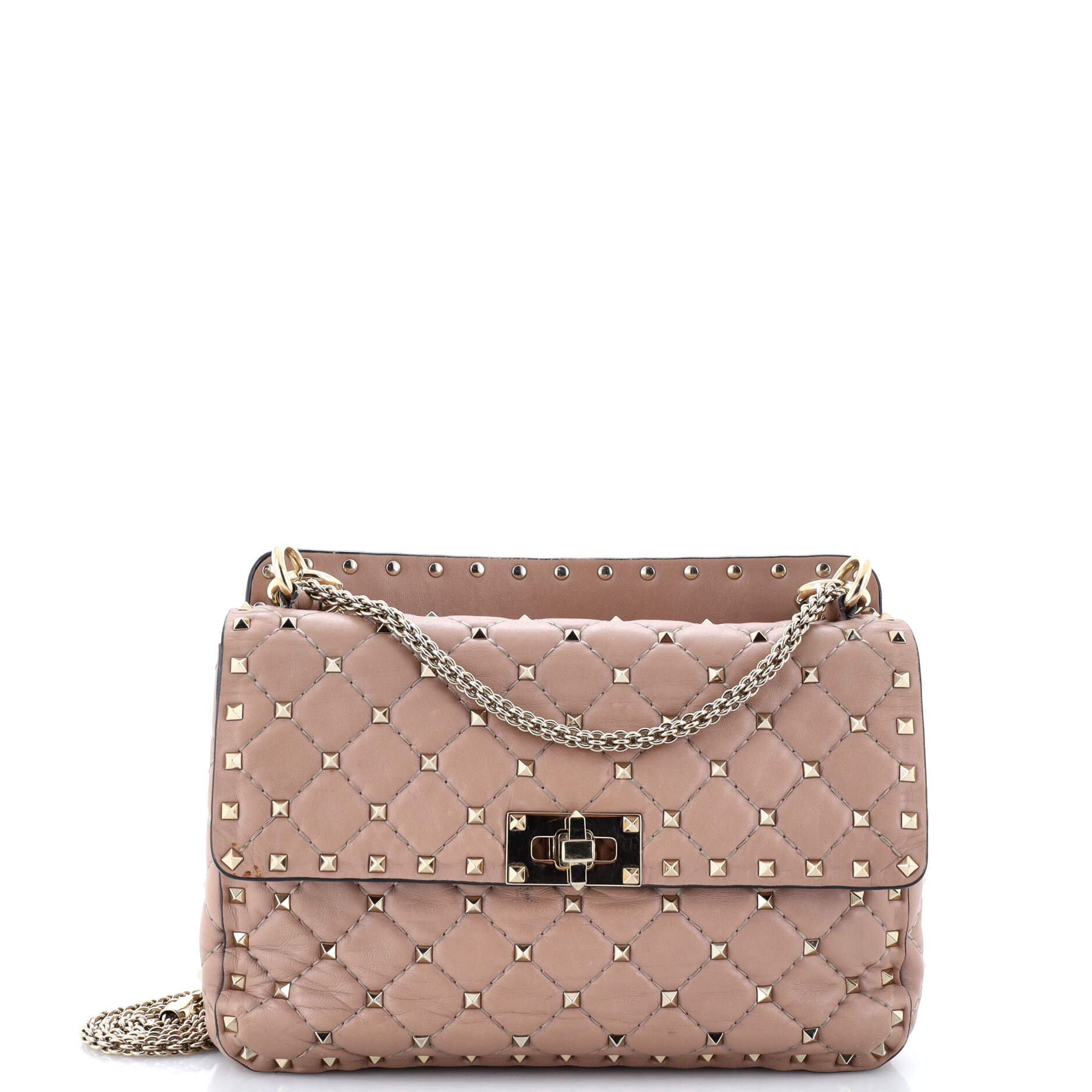 Rockstud Spike Flap Bag Quilted Leather Medium