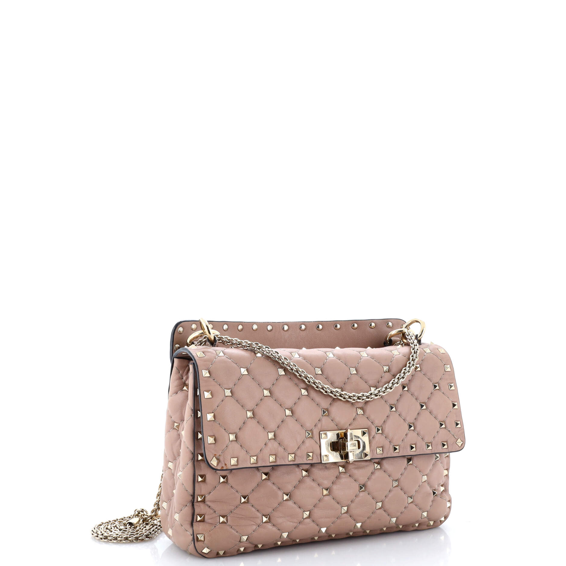 Rockstud Spike Flap Bag Quilted Leather Medium