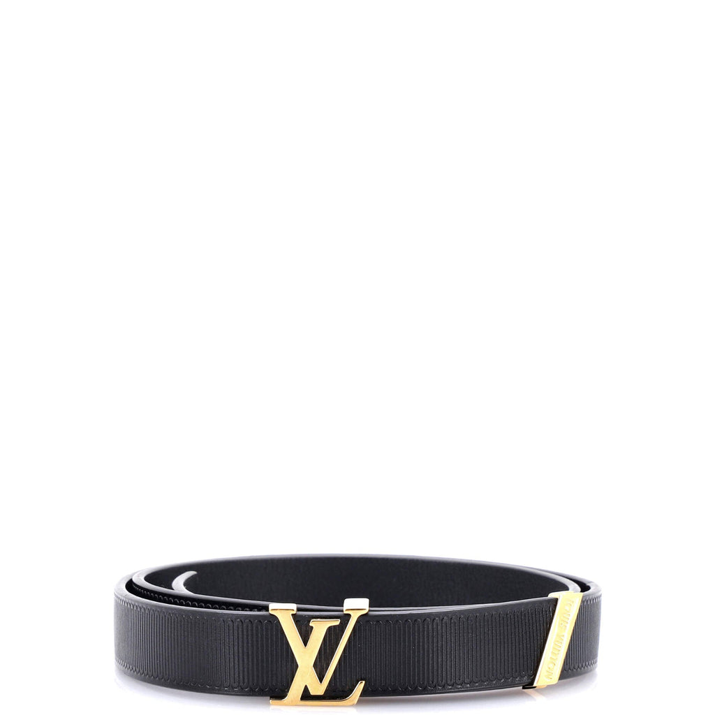 LV Initiales Belt Embossed Calfskin Thin 75