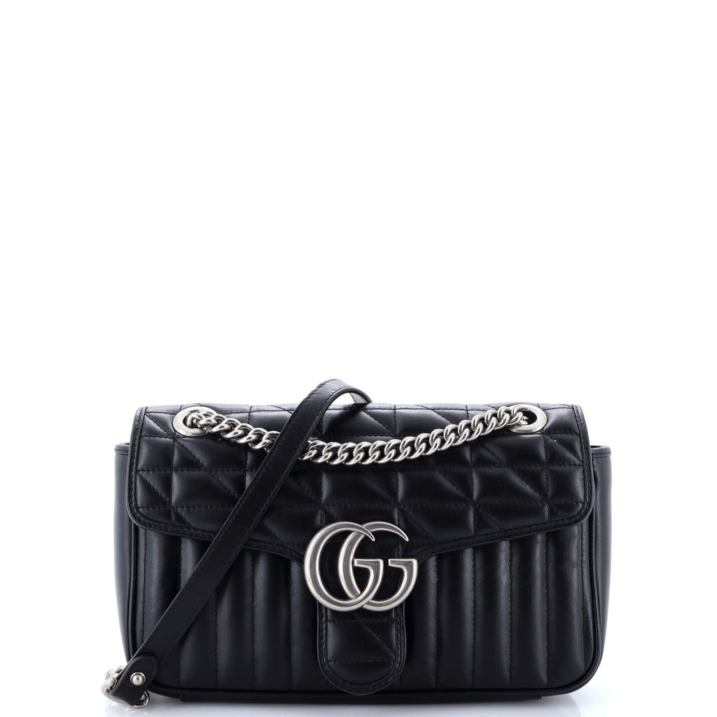 GG Marmont Flap Bag Mixed Matelasse Leather Small